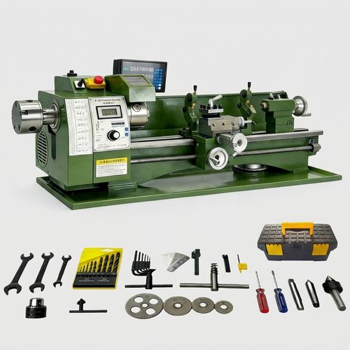 EQCOTWEA Double-Chuck Metal Lathe 8x30