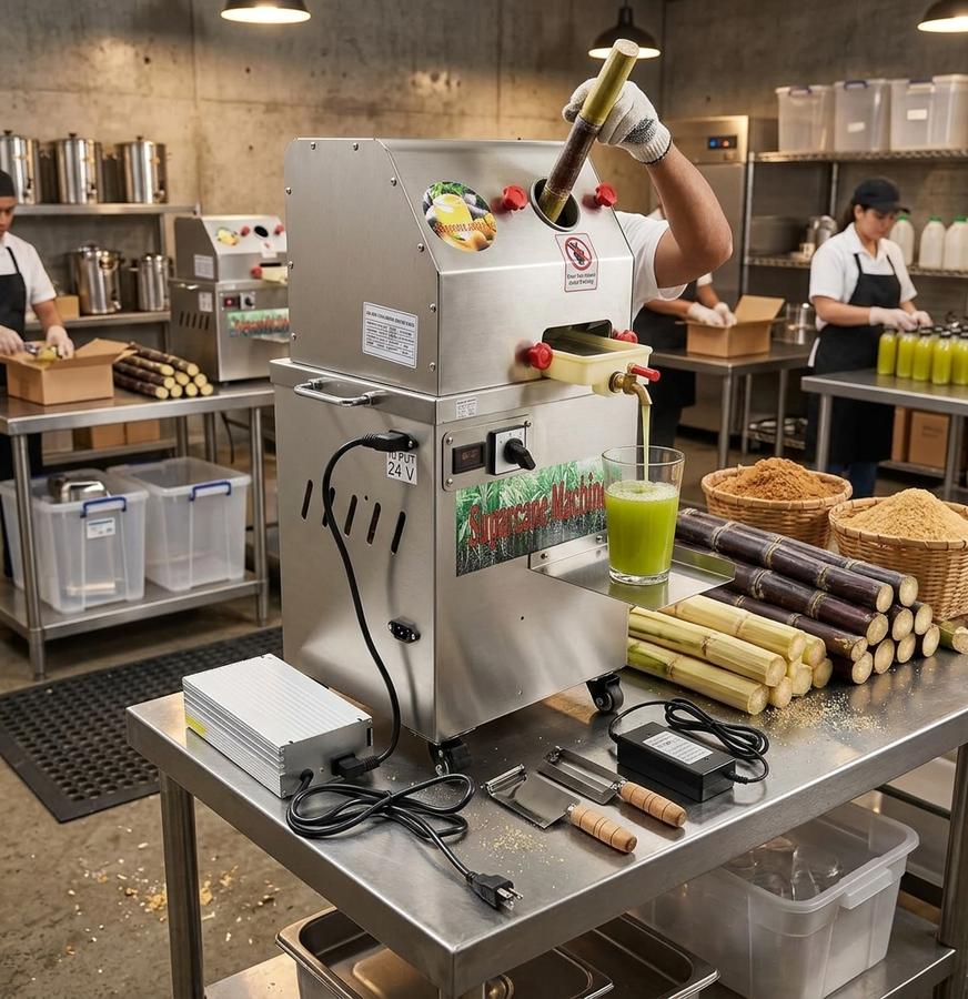 EQCOTWEA sugarcane juicer at outdoor food truck