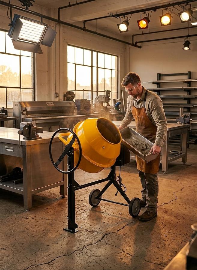 EQCOTWEA cement mixer on construction site