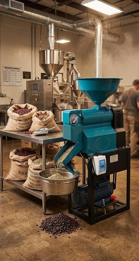 EQCOTWEA coffee bean huller processing beans